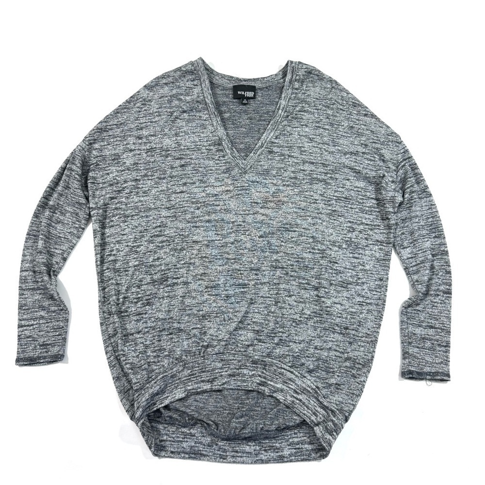 Wilfred Free Devinette V Neck Slub Shirt Grey